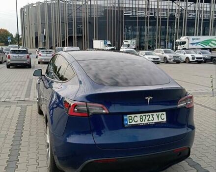 Синий Тесла Model Y, объемом двигателя 0 л и пробегом 50 тыс. км за 26500 $, фото 1 на Automoto.ua