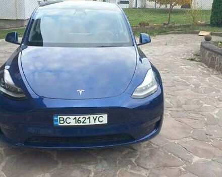Синий Тесла Model Y, объемом двигателя 0 л и пробегом 74 тыс. км за 26500 $, фото 1 на Automoto.ua