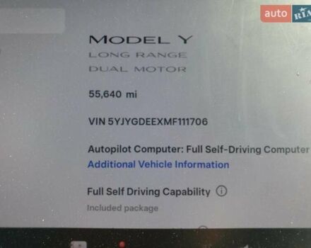 Синій Тесла Model Y, об'ємом двигуна 0 л та пробігом 89 тис. км за 10200 $, фото 8 на Automoto.ua