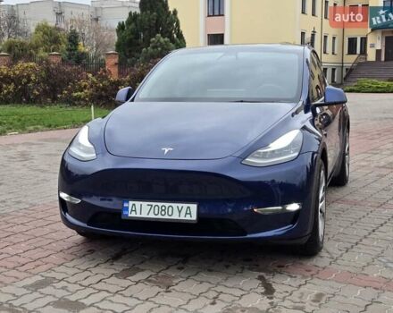 Синий Тесла Model Y, объемом двигателя 0 л и пробегом 99 тыс. км за 25500 $, фото 5 на Automoto.ua