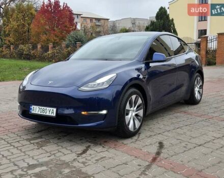 Синий Тесла Model Y, объемом двигателя 0 л и пробегом 99 тыс. км за 25500 $, фото 4 на Automoto.ua