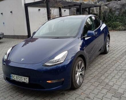 Синий Тесла Model Y, объемом двигателя 0 л и пробегом 51 тыс. км за 25999 $, фото 4 на Automoto.ua