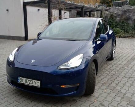 Синий Тесла Model Y, объемом двигателя 0 л и пробегом 51 тыс. км за 25999 $, фото 1 на Automoto.ua