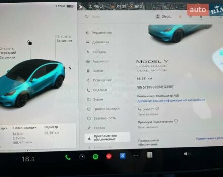 Синий Тесла Model Y, объемом двигателя 0 л и пробегом 68 тыс. км за 25000 $, фото 20 на Automoto.ua