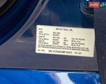 Синий Тесла Model Y, объемом двигателя 0 л и пробегом 66 тыс. км за 25500 $, фото 26 на Automoto.ua