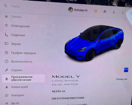 Синий Тесла Model Y, объемом двигателя 0 л и пробегом 48 тыс. км за 27500 $, фото 31 на Automoto.ua