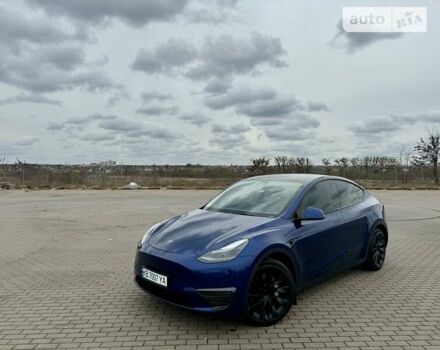 Синий Тесла Model Y, объемом двигателя 0 л и пробегом 28 тыс. км за 38555 $, фото 4 на Automoto.ua