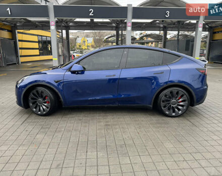 Синий Тесла Model Y, объемом двигателя 0 л и пробегом 85 тыс. км за 24200 $, фото 4 на Automoto.ua