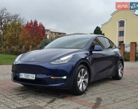 Синий Тесла Model Y, объемом двигателя 0 л и пробегом 99 тыс. км за 25500 $, фото 13 на Automoto.ua