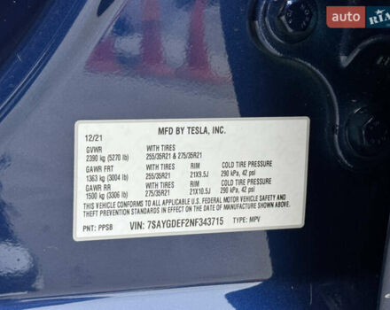 Синий Тесла Model Y, объемом двигателя 0 л и пробегом 88 тыс. км за 31990 $, фото 28 на Automoto.ua
