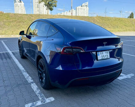 Синий Тесла Model Y, объемом двигателя 0 л и пробегом 48 тыс. км за 27500 $, фото 5 на Automoto.ua