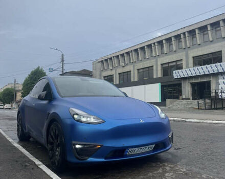 Синий Тесла Model Y, объемом двигателя 0 л и пробегом 44 тыс. км за 35000 $, фото 2 на Automoto.ua