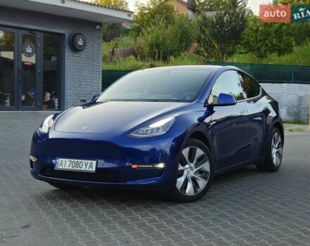 Синий Тесла Model Y, объемом двигателя 0 л и пробегом 99 тыс. км за 25900 $, фото 4 на Automoto.ua