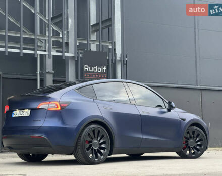 Синий Тесла Model Y, объемом двигателя 0 л и пробегом 88 тыс. км за 31990 $, фото 3 на Automoto.ua