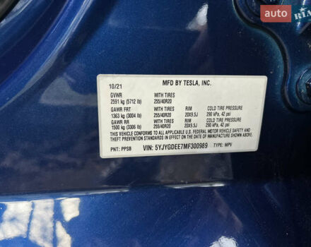 Синій Тесла Model Y, об'ємом двигуна 0 л та пробігом 72 тис. км за 27500 $, фото 22 на Automoto.ua