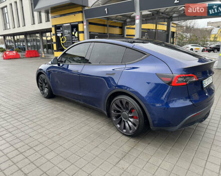 Синий Тесла Model Y, объемом двигателя 0 л и пробегом 85 тыс. км за 24200 $, фото 6 на Automoto.ua
