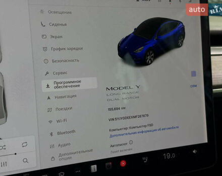 Синий Тесла Model Y, объемом двигателя 0 л и пробегом 155 тыс. км за 22500 $, фото 15 на Automoto.ua