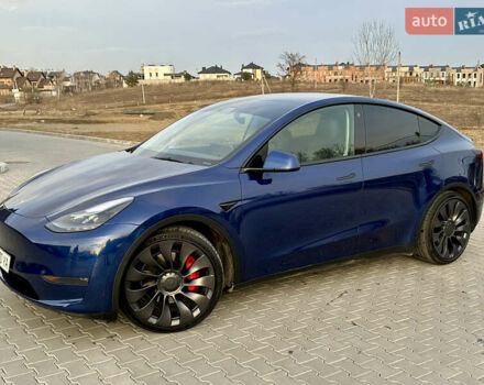 Синий Тесла Model Y, объемом двигателя 0 л и пробегом 120 тыс. км за 23900 $, фото 3 на Automoto.ua