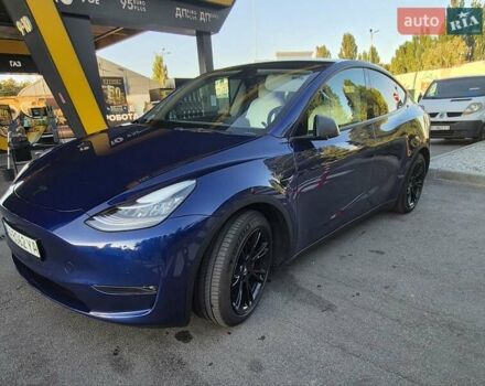 Синий Тесла Model Y, объемом двигателя 0 л и пробегом 69 тыс. км за 26500 $, фото 3 на Automoto.ua