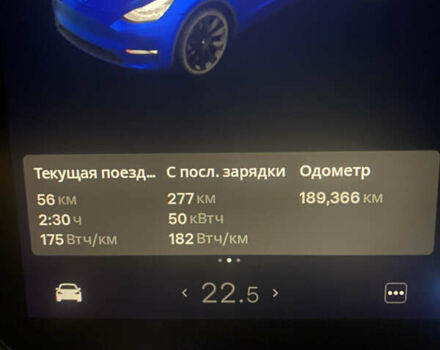 Синій Тесла Model Y, об'ємом двигуна 0 л та пробігом 190 тис. км за 22300 $, фото 4 на Automoto.ua