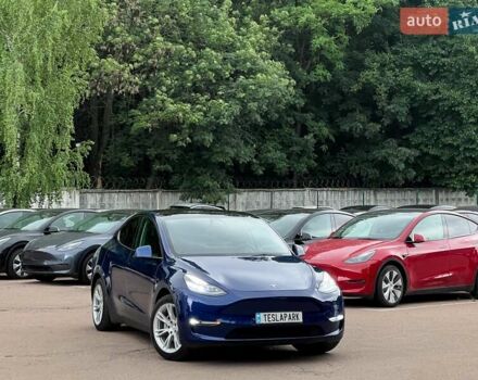 Синий Тесла Model Y, объемом двигателя 0 л и пробегом 66 тыс. км за 25500 $, фото 1 на Automoto.ua