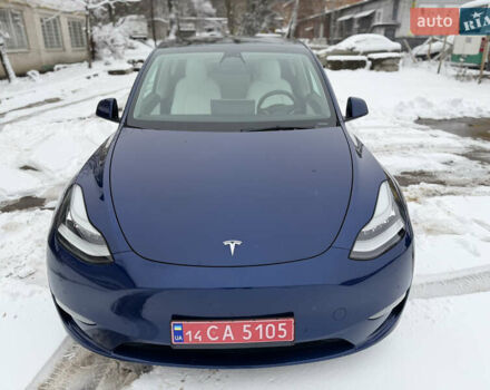 Синий Тесла Model Y, объемом двигателя 0 л и пробегом 63 тыс. км за 27000 $, фото 1 на Automoto.ua
