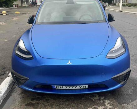Синий Тесла Model Y, объемом двигателя 0 л и пробегом 44 тыс. км за 35000 $, фото 7 на Automoto.ua