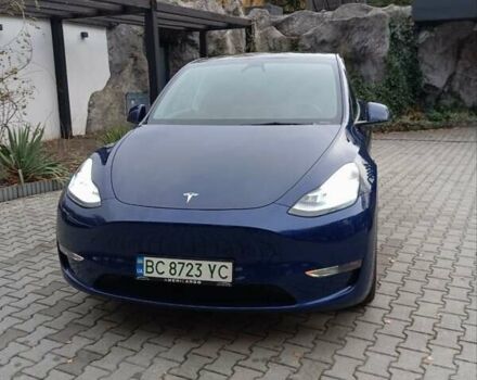 Синий Тесла Model Y, объемом двигателя 0 л и пробегом 51 тыс. км за 25999 $, фото 3 на Automoto.ua