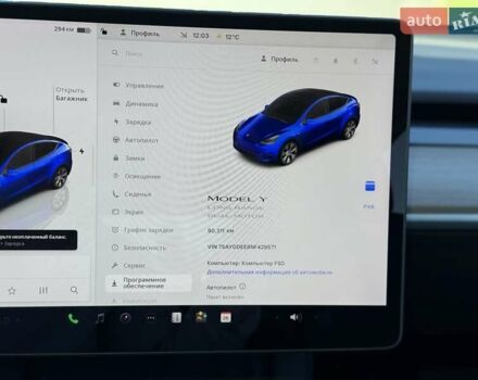Синий Тесла Model Y, объемом двигателя 0 л и пробегом 80 тыс. км за 25300 $, фото 123 на Automoto.ua