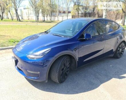 Синій Тесла Model Y, об'ємом двигуна 0 л та пробігом 22 тис. км за 35900 $, фото 1 на Automoto.ua