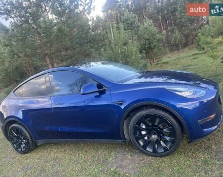 Синий Тесла Model Y, объемом двигателя 0 л и пробегом 93 тыс. км за 25500 $, фото 1 на Automoto.ua