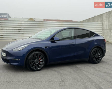 Синий Тесла Model Y, объемом двигателя 0 л и пробегом 66 тыс. км за 24100 $, фото 2 на Automoto.ua