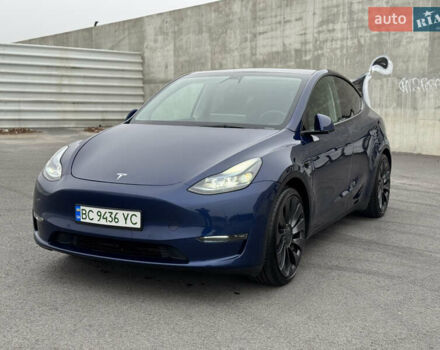 Синий Тесла Model Y, объемом двигателя 0 л и пробегом 66 тыс. км за 24100 $, фото 1 на Automoto.ua