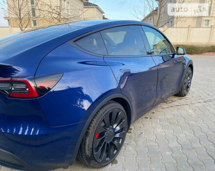 Синий Тесла Model Y, объемом двигателя 0 л и пробегом 12 тыс. км за 38499 $, фото 7 на Automoto.ua