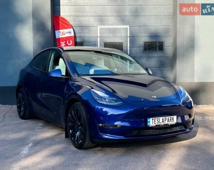 Синий Тесла Model Y, объемом двигателя 0 л и пробегом 92 тыс. км за 31999 $, фото 11 на Automoto.ua