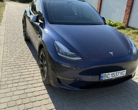 Синий Тесла Model Y, объемом двигателя 0 л и пробегом 45 тыс. км за 28000 $, фото 1 на Automoto.ua