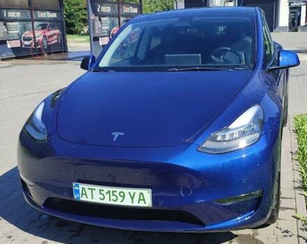 Синий Тесла Model Y, объемом двигателя 0 л и пробегом 54 тыс. км за 29900 $, фото 2 на Automoto.ua