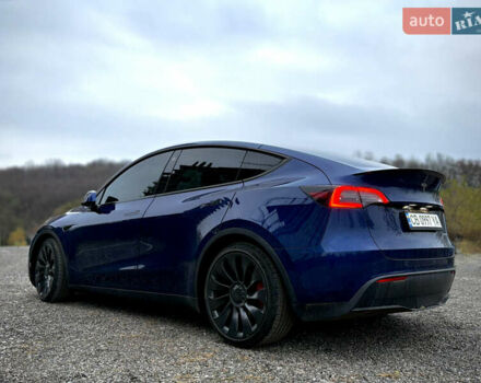Синий Тесла Model Y, объемом двигателя 0 л и пробегом 38 тыс. км за 28900 $, фото 2 на Automoto.ua