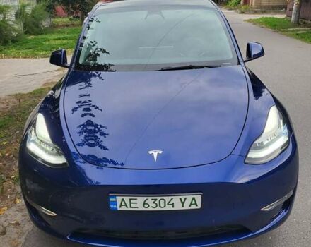 Синий Тесла Model Y, объемом двигателя 0 л и пробегом 63 тыс. км за 26500 $, фото 1 на Automoto.ua