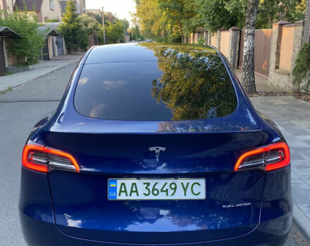 Синий Тесла Model Y, объемом двигателя 0 л и пробегом 54 тыс. км за 26800 $, фото 7 на Automoto.ua