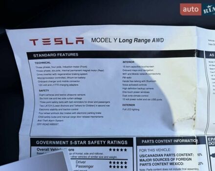 Синий Тесла Model Y, объемом двигателя 0 л и пробегом 80 тыс. км за 25300 $, фото 100 на Automoto.ua