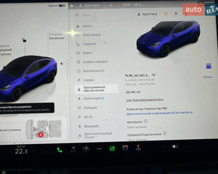 Синий Тесла Model Y, объемом двигателя 0 л и пробегом 27 тыс. км за 24000 $, фото 12 на Automoto.ua