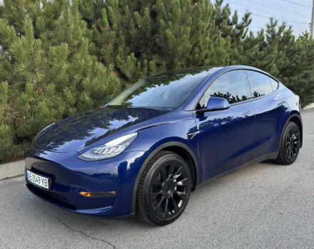 Синий Тесла Model Y, объемом двигателя 0 л и пробегом 52 тыс. км за 30900 $, фото 1 на Automoto.ua