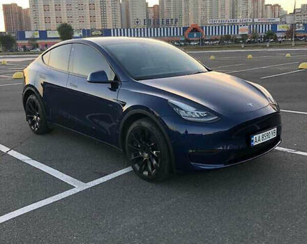 Синий Тесла Model Y, объемом двигателя 0 л и пробегом 46 тыс. км за 27000 $, фото 2 на Automoto.ua
