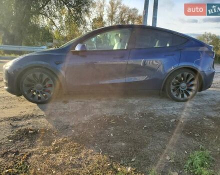 Синий Тесла Model Y, объемом двигателя 0 л и пробегом 39 тыс. км за 30000 $, фото 7 на Automoto.ua