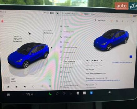 Синий Тесла Model Y, объемом двигателя 0 л и пробегом 85 тыс. км за 31500 $, фото 15 на Automoto.ua