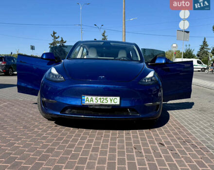 Синий Тесла Model Y, объемом двигателя 0 л и пробегом 91 тыс. км за 29500 $, фото 1 на Automoto.ua