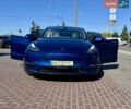 Синий Тесла Model Y, объемом двигателя 0 л и пробегом 91 тыс. км за 29500 $, фото 1 на Automoto.ua