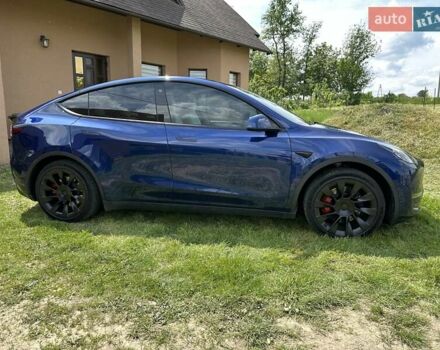 Синий Тесла Model Y, объемом двигателя 0 л и пробегом 45 тыс. км за 25990 $, фото 2 на Automoto.ua