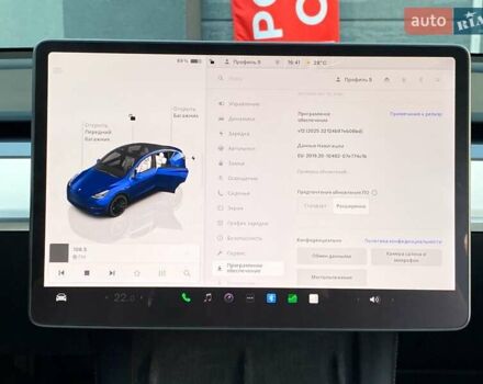 Синий Тесла Model Y, объемом двигателя 0 л и пробегом 92 тыс. км за 31999 $, фото 21 на Automoto.ua